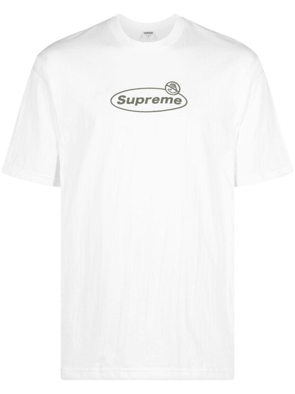 Supreme Warning logo印花棉T恤 - 白色