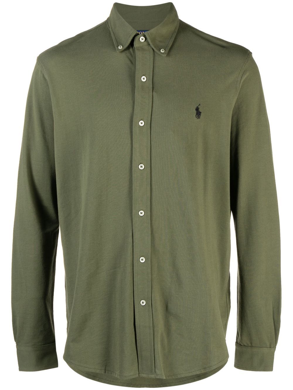 Polo Ralph Lauren Polo Pony 刺绣棉衬衫 - 绿色