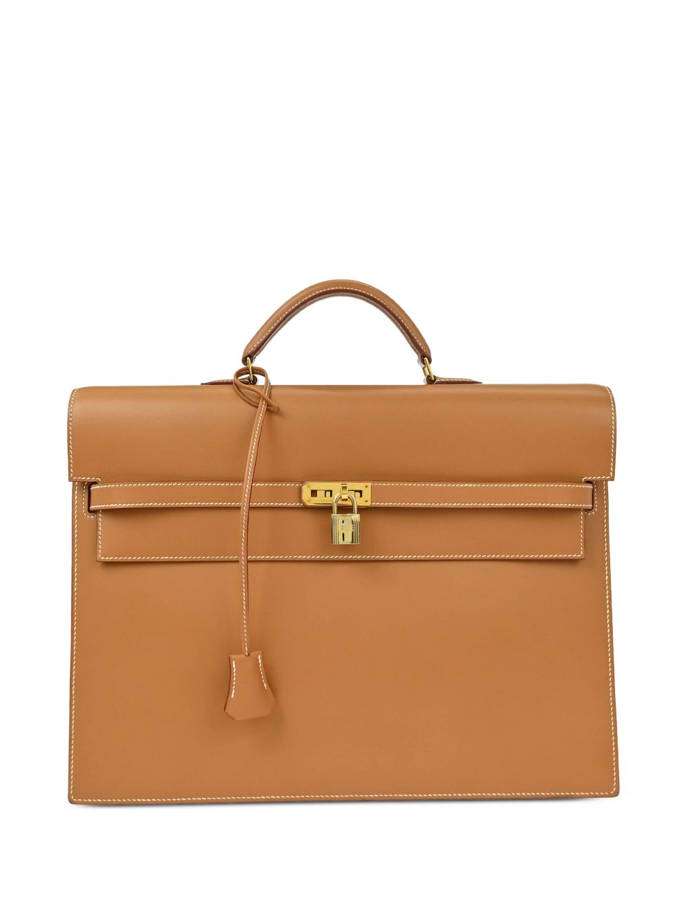 Hermès Pre-Owned Kelly Depêches 38 牛犊纹皮公文包（1996年典藏款） - 褐色