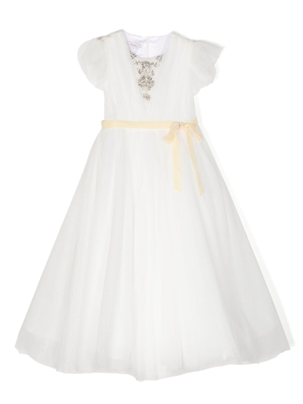 MARCHESA KIDS COUTURE 晶饰薄纱礼服 - 黑色