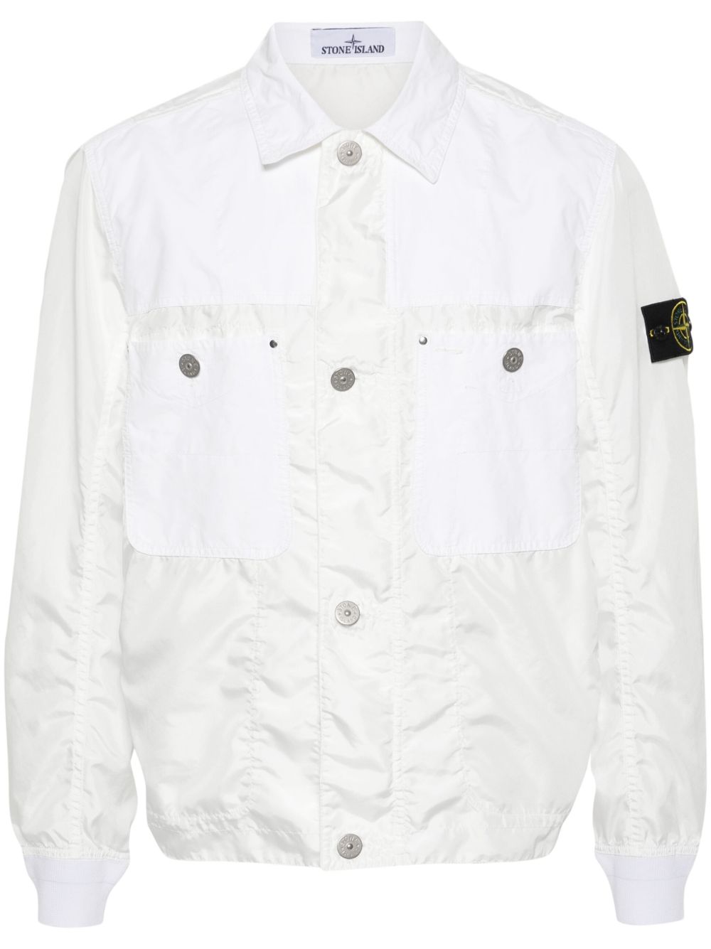 Stone Island Compass 徽章轻薄夹克 - 白色