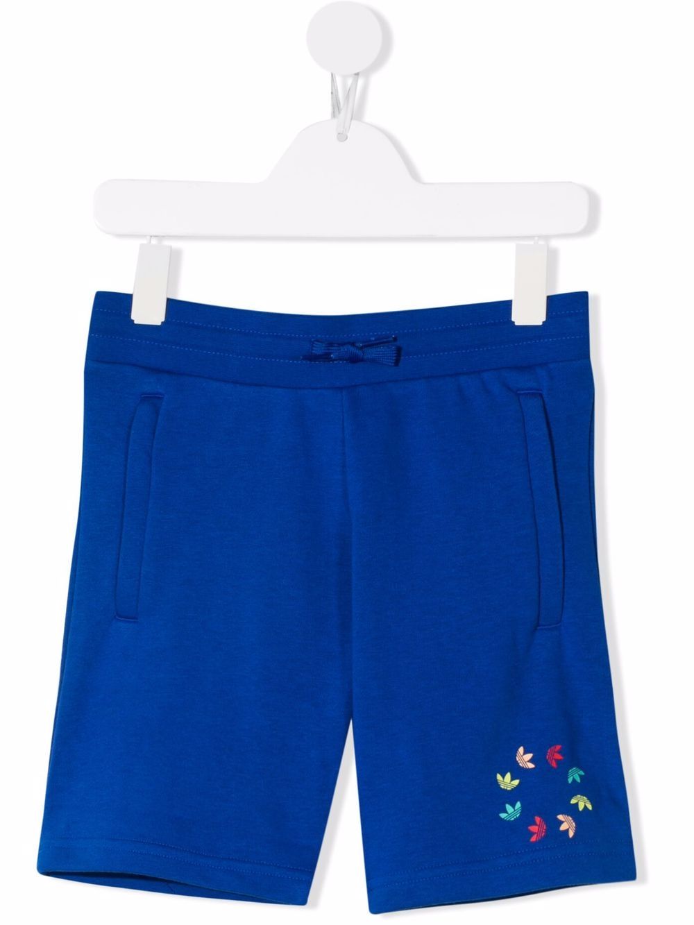 adidas Kids logo印花短裤 - 蓝色