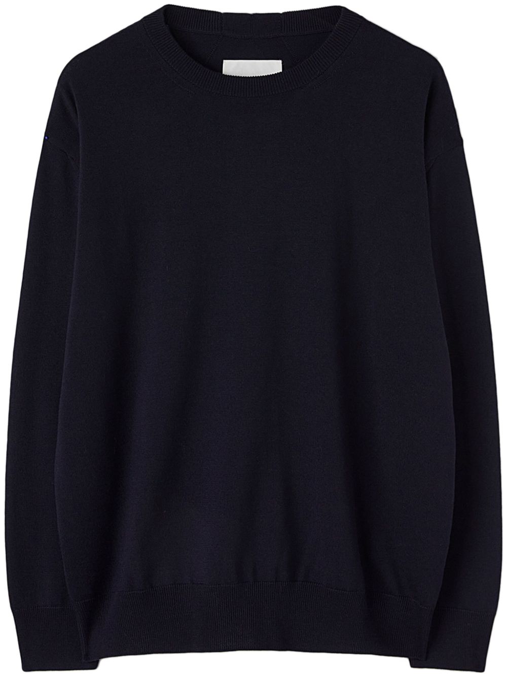 Jil Sander 圆领羊毛毛衣 - 蓝色