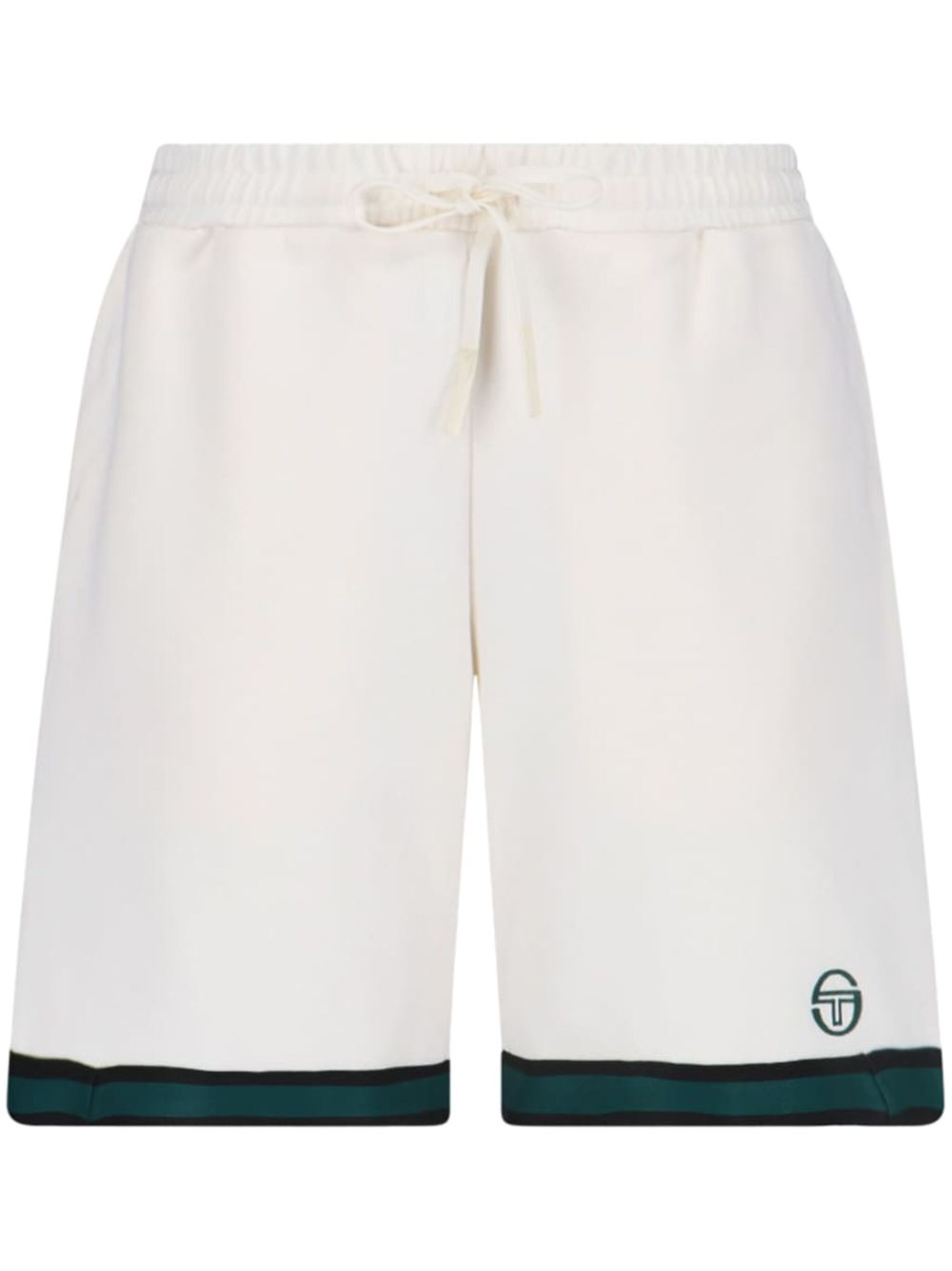 Sergio Tacchini logo印花运动短裤 - 白色