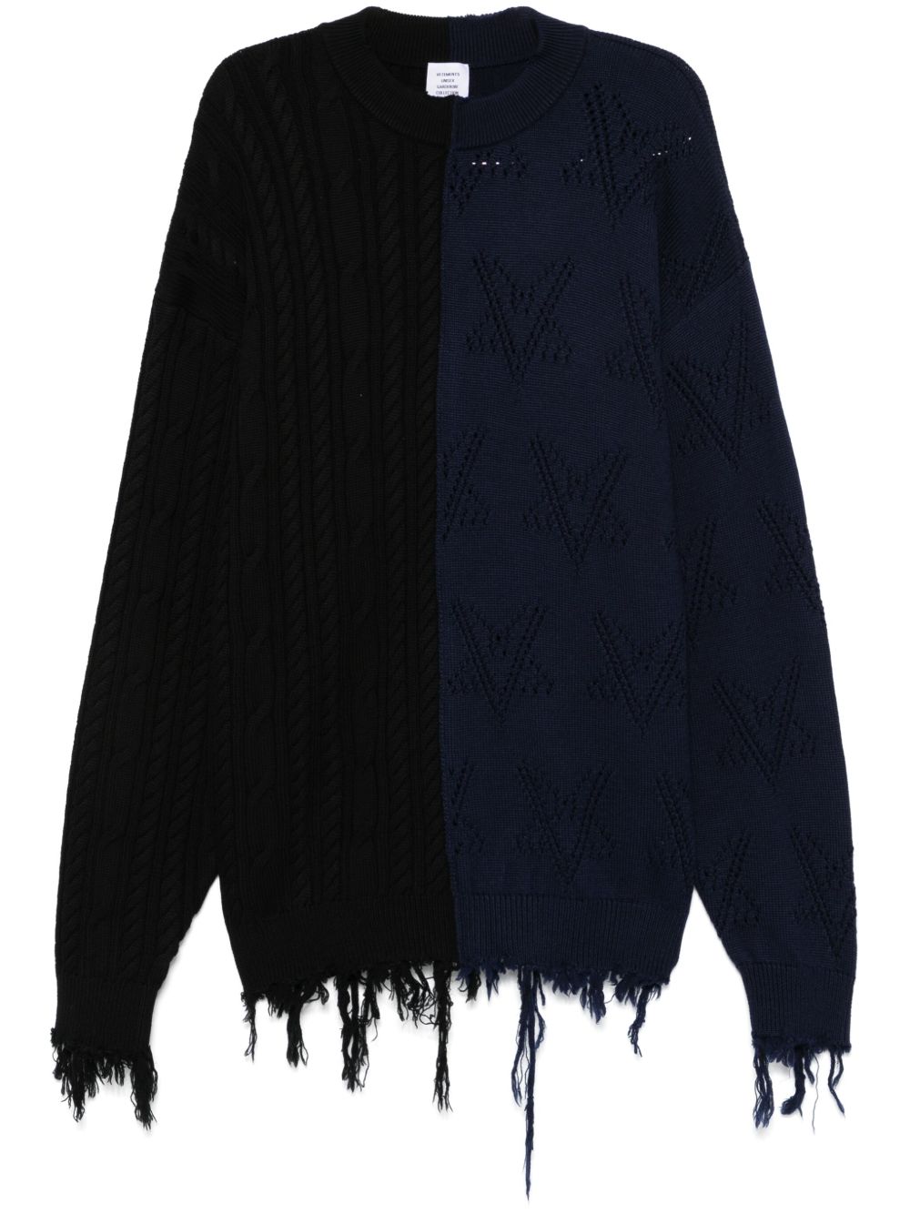 VETEMENTS Split 毛衣 - 黑色