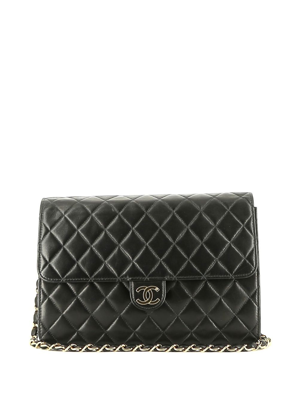 CHANEL Pre-Owned 菱纹绗缝单肩包（1999年典藏款） - 黑色
