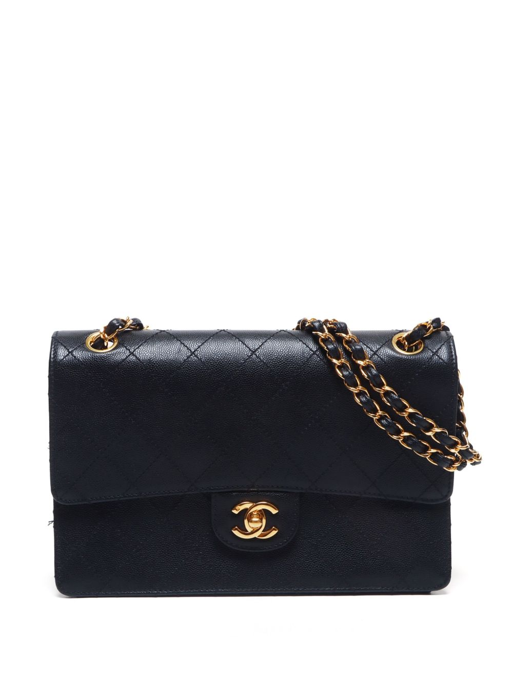 CHANEL Pre-Owned Wild Stitch Classic Flap 中号单肩包（1994-2000年典藏款） - 黑色