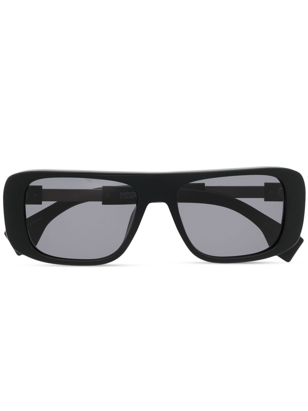 Marcelo Burlon County of Milan Eyewear Polygala 方形镜框太阳眼镜 - 黑色