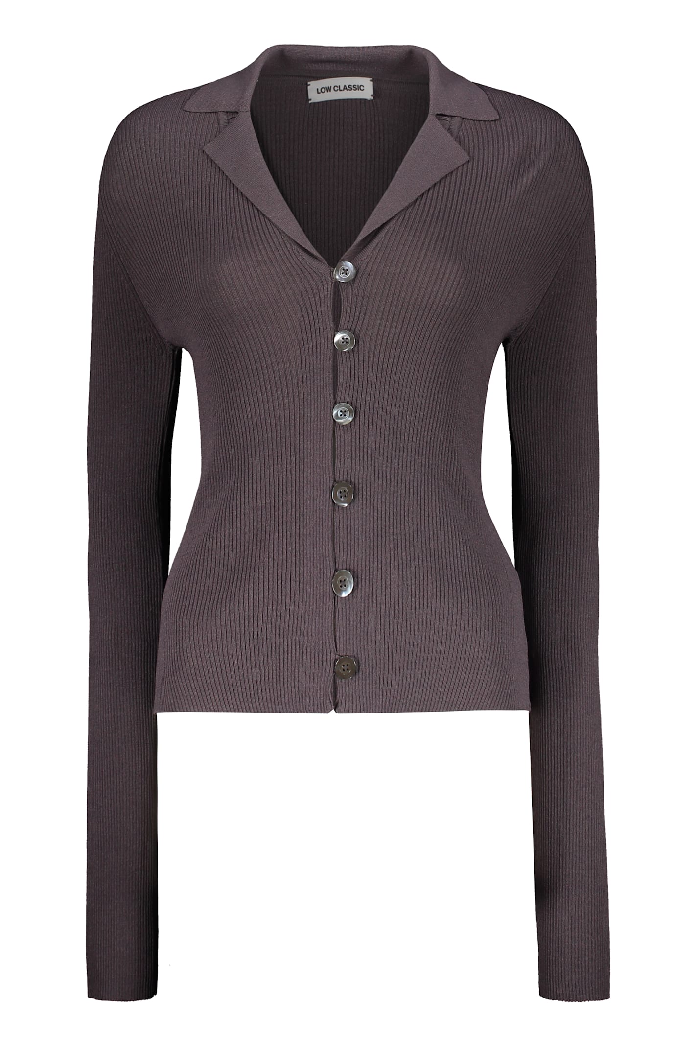 Low Classic Ribbed-knit Cardigan