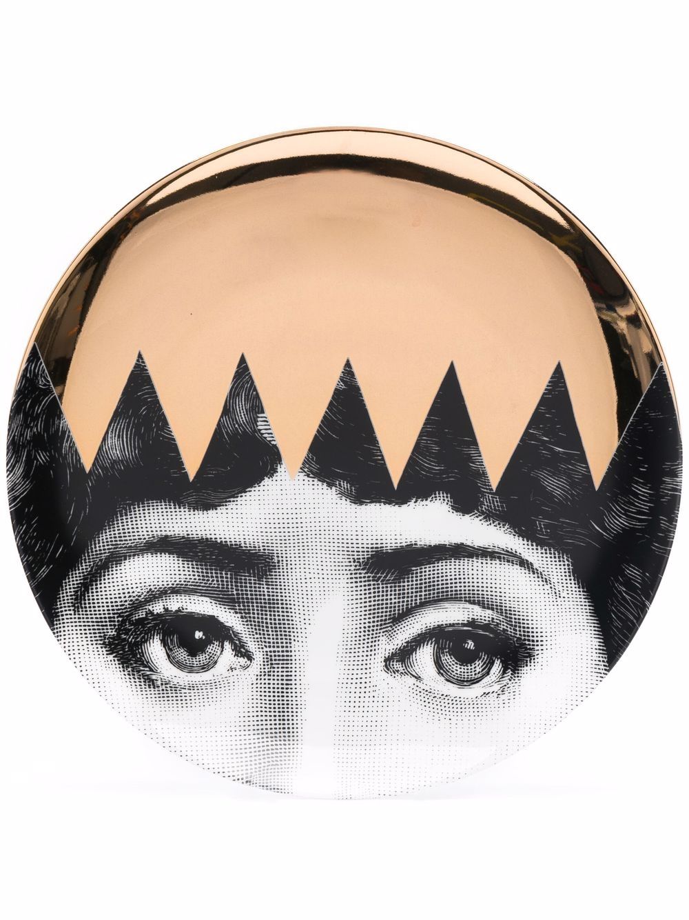 Fornasetti 人脸印花餐盘 - 黑色