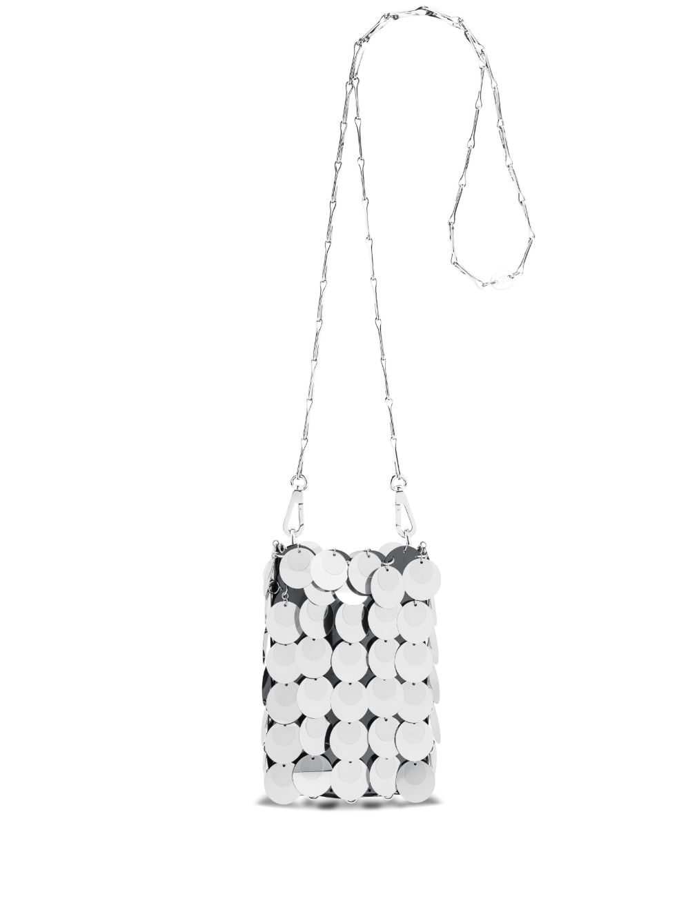 Rabanne Sparkle Hobo 迷你包 - 银色