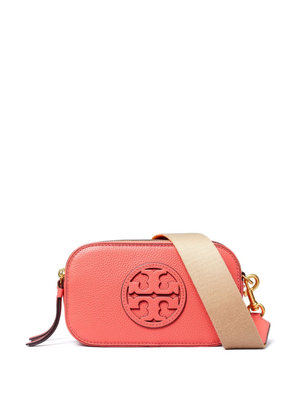 Tory Burch Mini Miller 皮质斜挎包 - 粉色