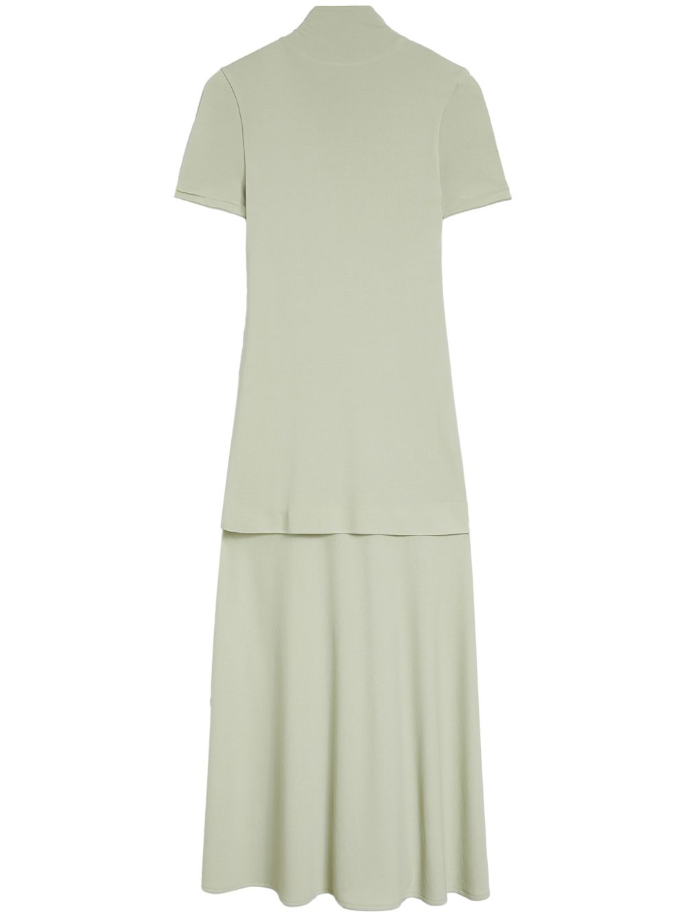 Jil Sander 高领流线型中长连衣裙 - 绿色