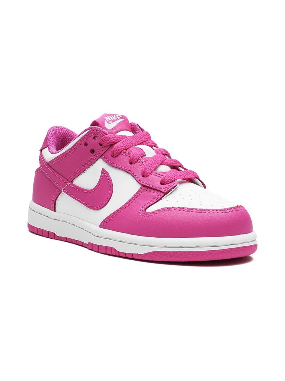 Nike Kids Dunk Low Active Fuchsia 运动鞋 - 白色