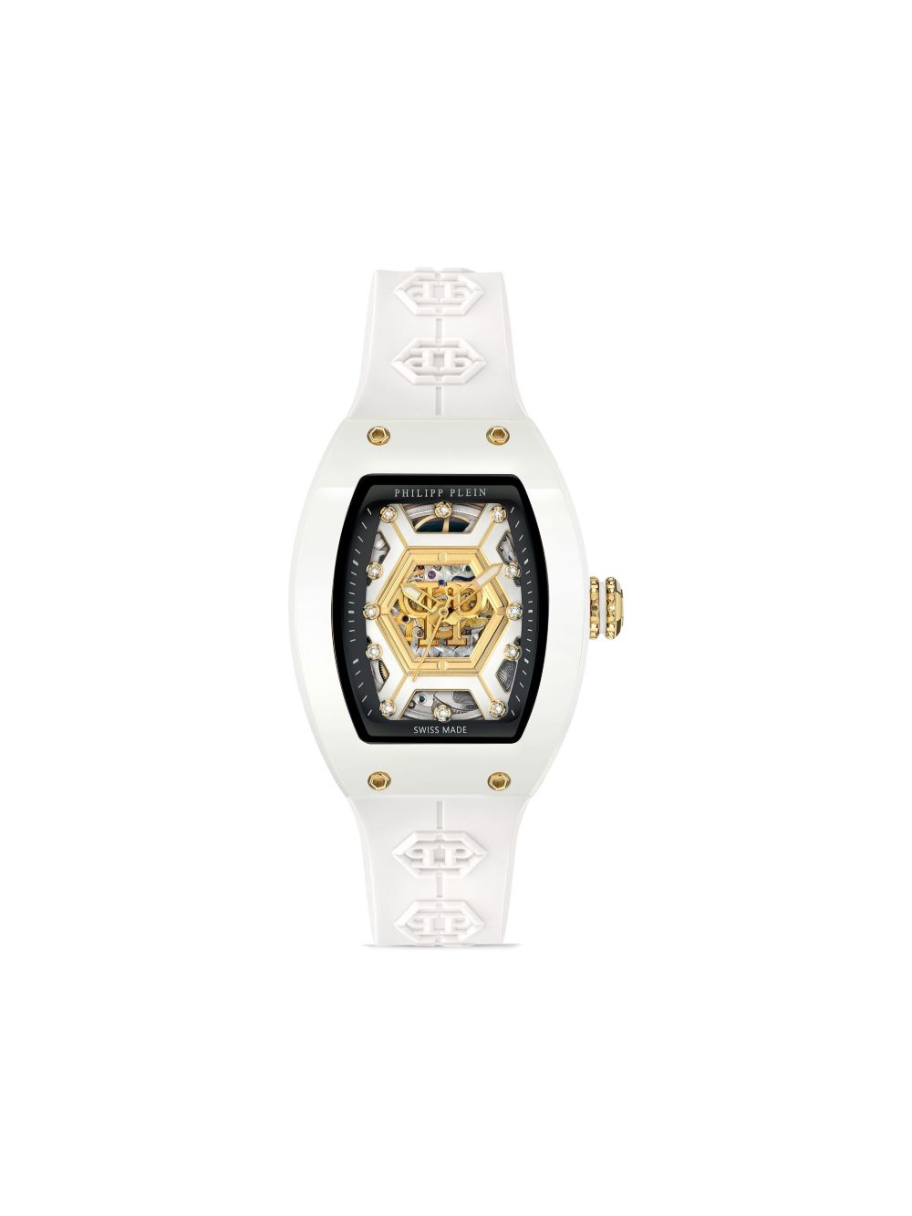 Philipp Plein Crypto Queen $NOW WHITE 55毫米腕表 - 白色