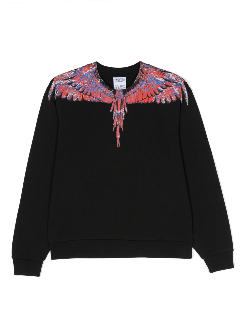 Marcelo Burlon County Of Milan Kids Lunar Wings 棉卫衣 - 黑色