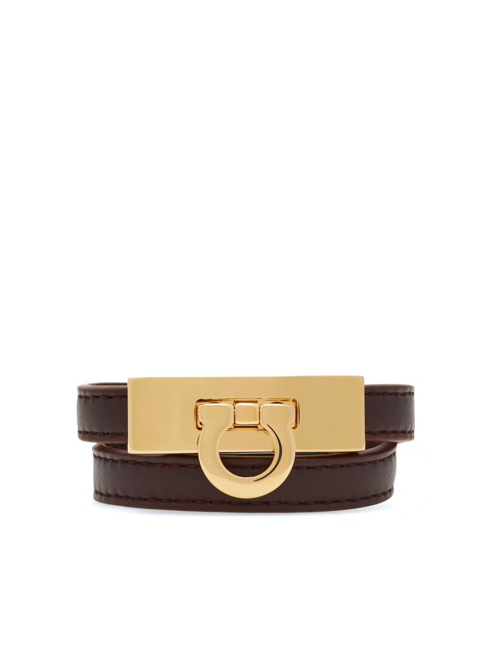 Ferragamo Gancini 双交叉手链 - 褐色