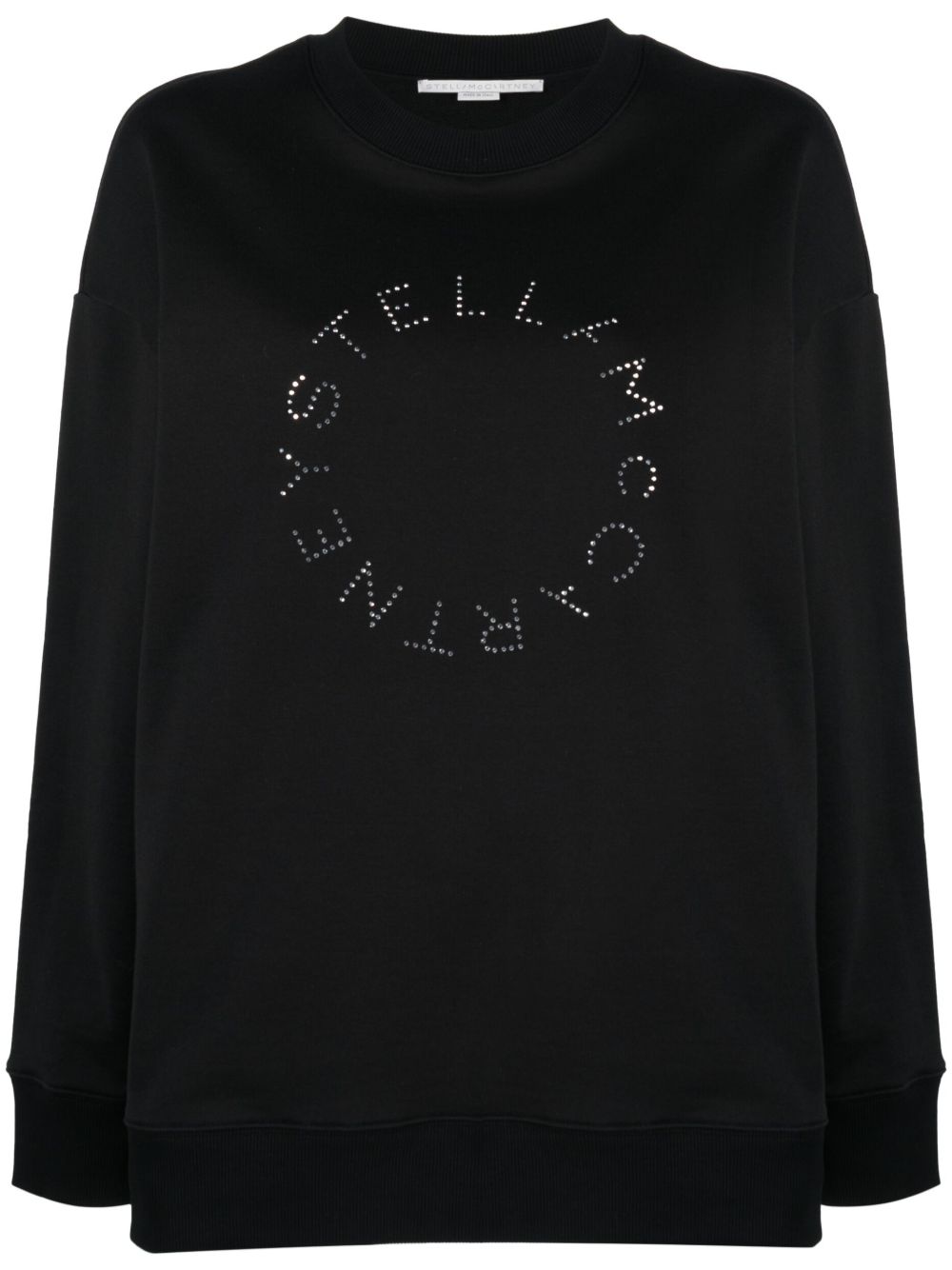 Stella McCartney 水钻缀饰logo卫衣 - 黑色