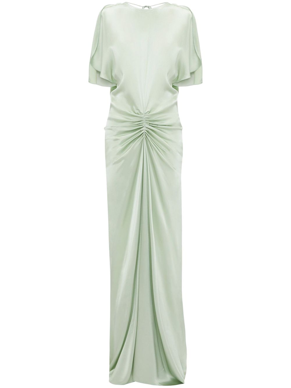 Victoria Beckham 缩褶细节礼服 - 绿色