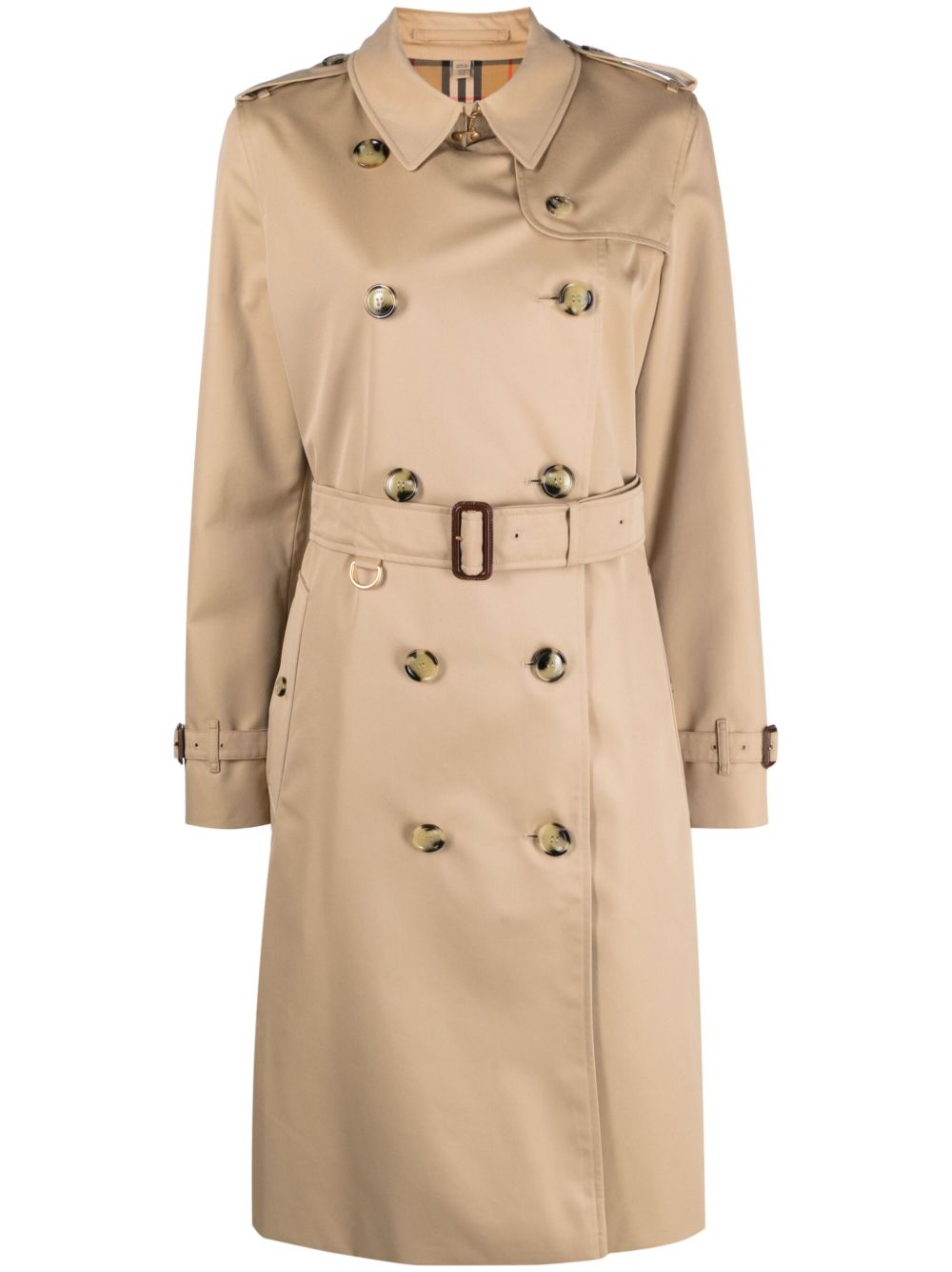 Burberry 双排扣棉风衣 - 中性色