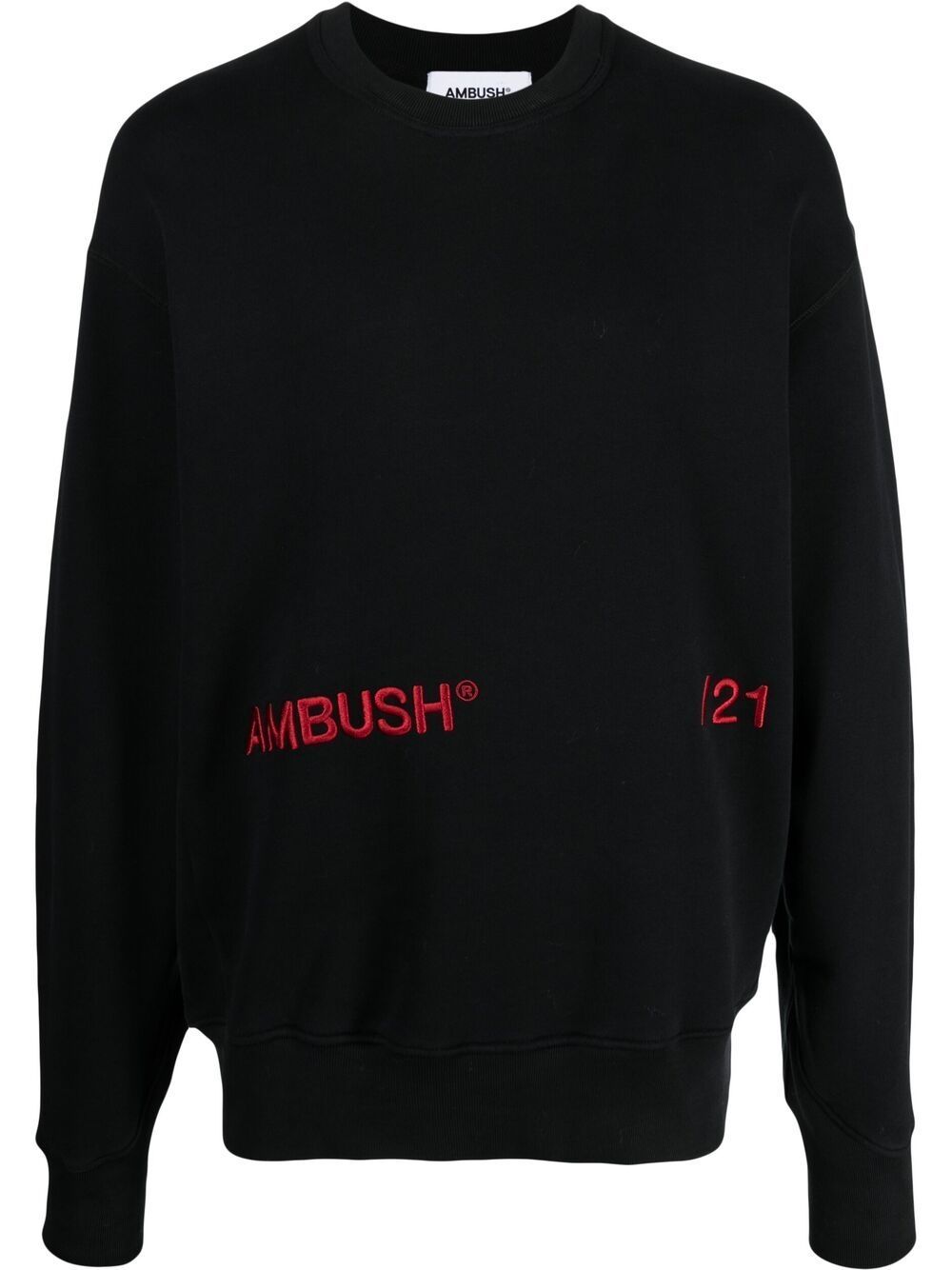 AMBUSH logo印花长袖卫衣 - 黑色