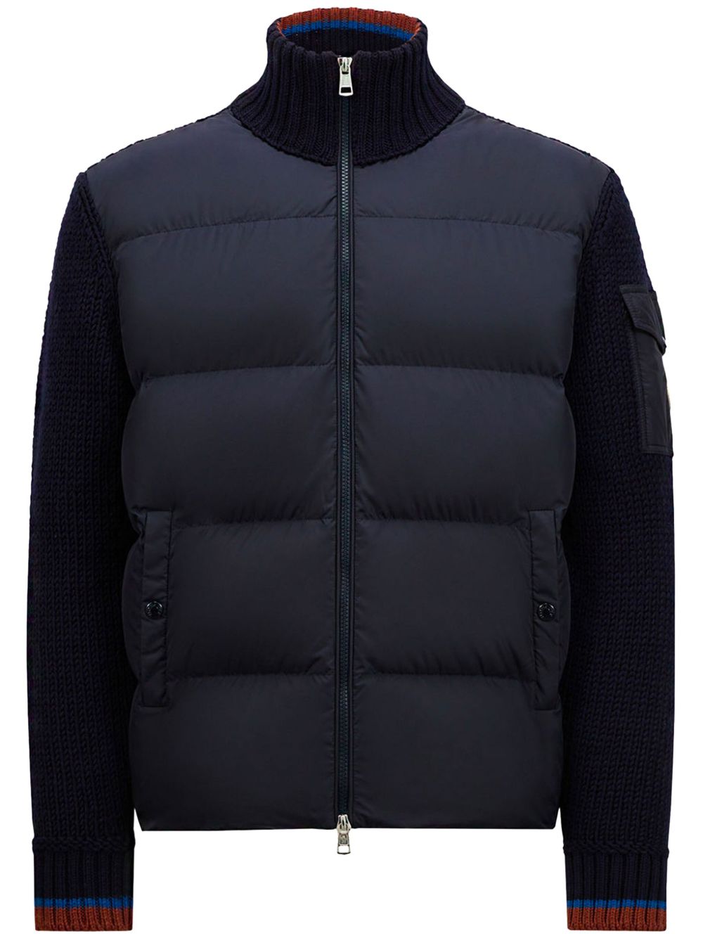 Moncler 填充拉链开衫 - 蓝色