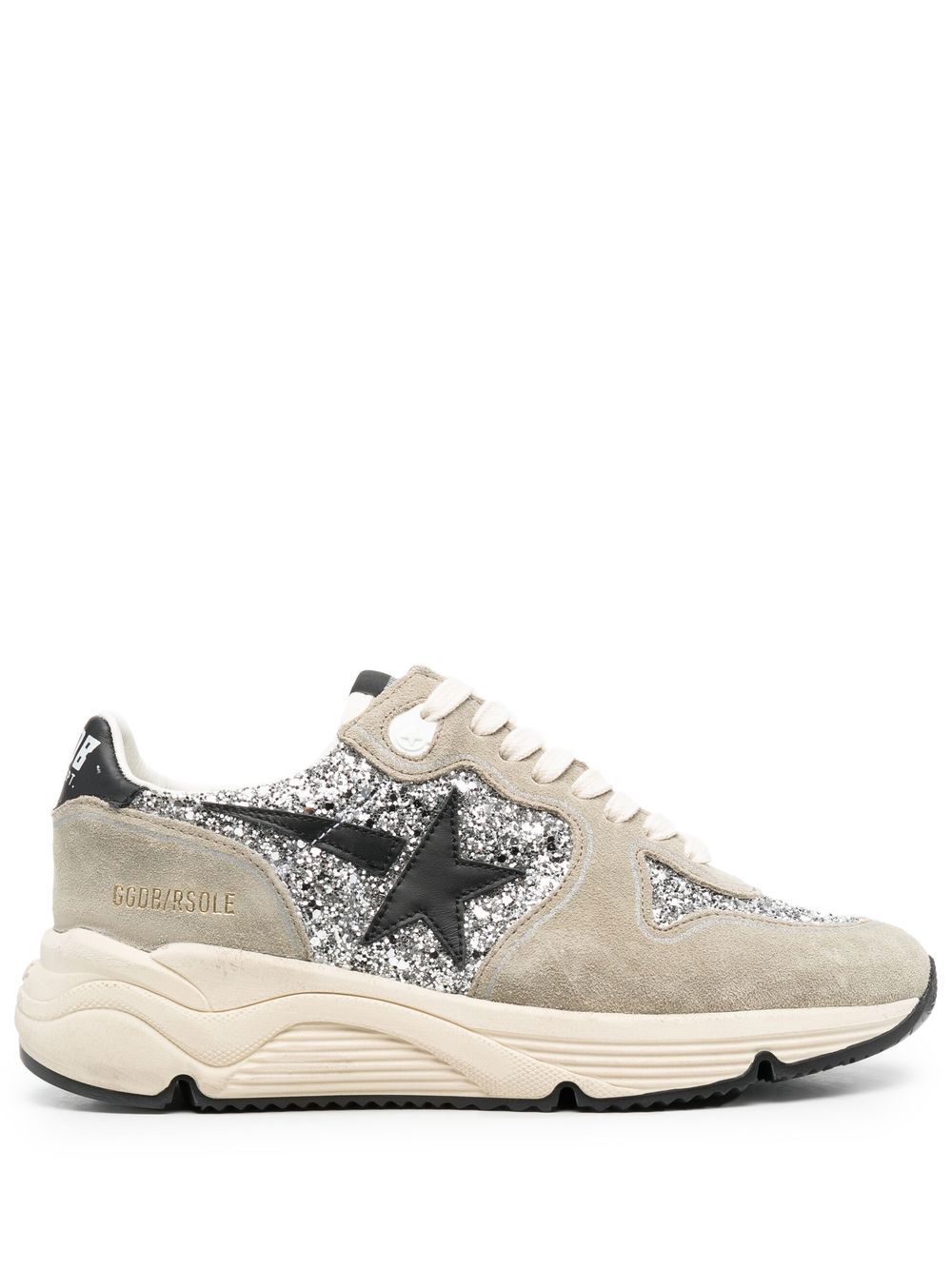 Golden Goose Running Sole 亮片金葱缀饰运动鞋 - 灰色