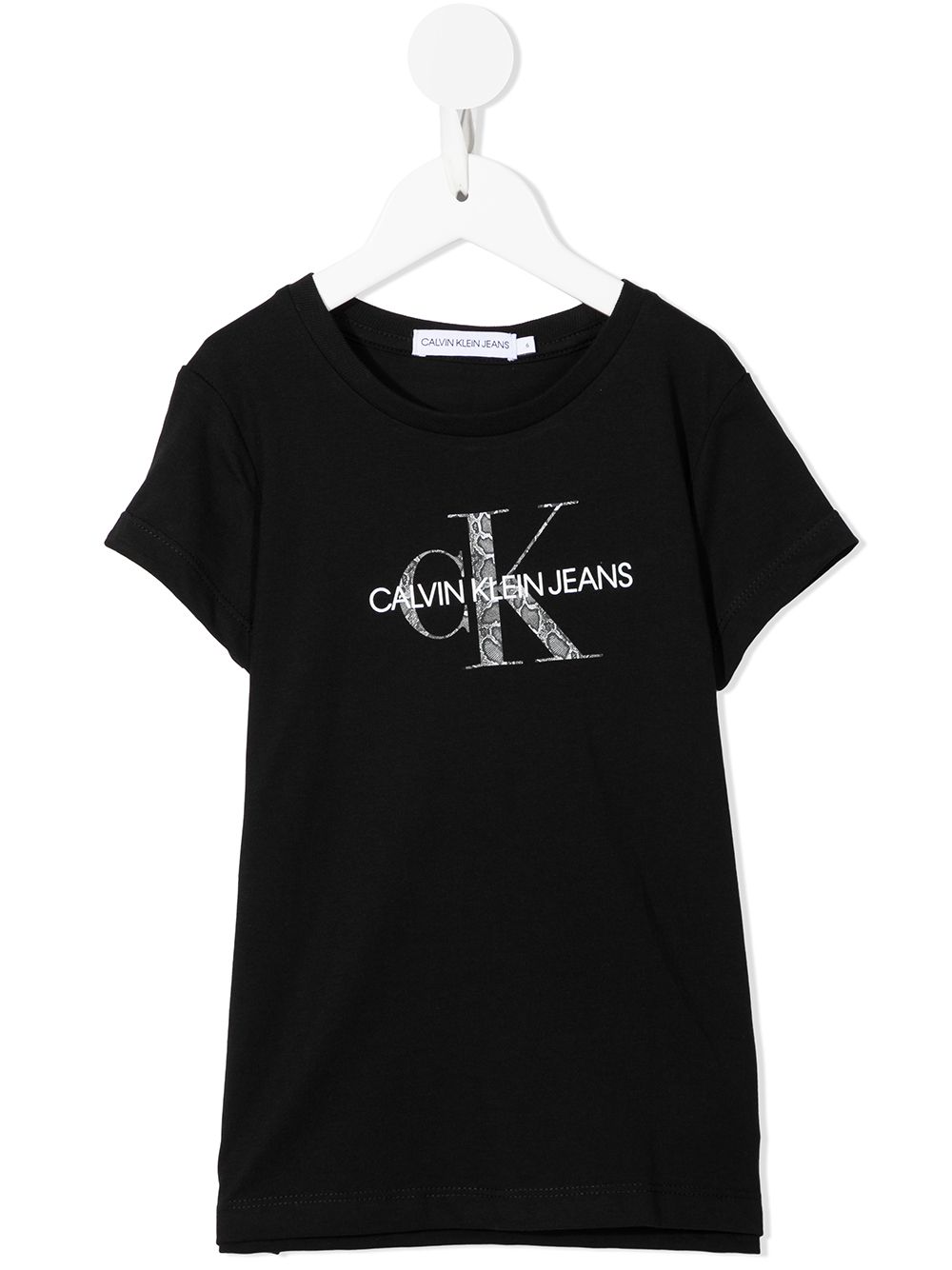 Calvin Klein Kids logo印花T恤 - 黑色