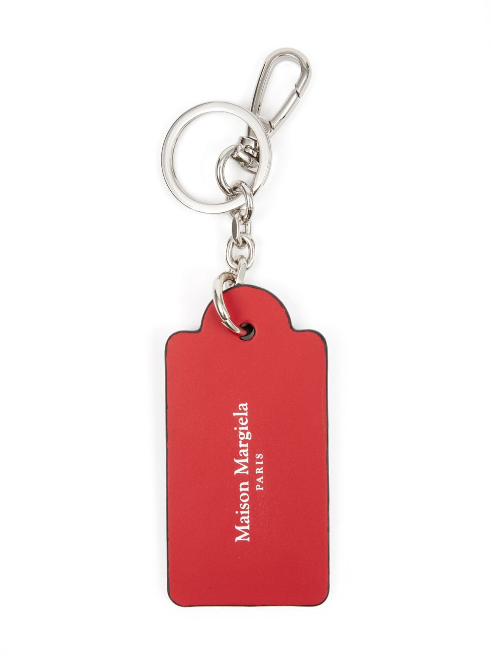 Maison Margiela 四缝线logo皮质钥匙扣 - 红色