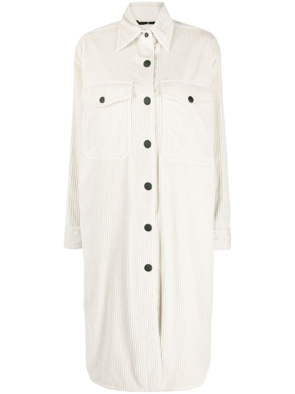 Moncler Grenoble Vanay 灯芯绒衬衫式夹克 - 中性色