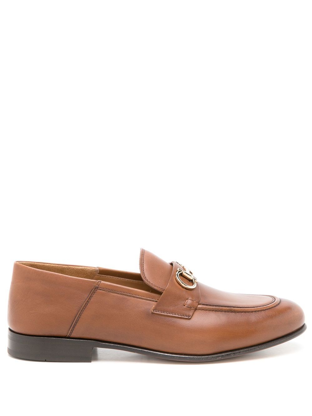 Ferragamo Gancini 可折叠后跟乐福鞋 - 褐色