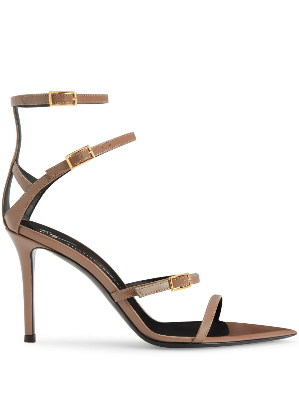 Giuseppe Zanotti Intriigo Abely 高跟皮质凉鞋 - 褐色