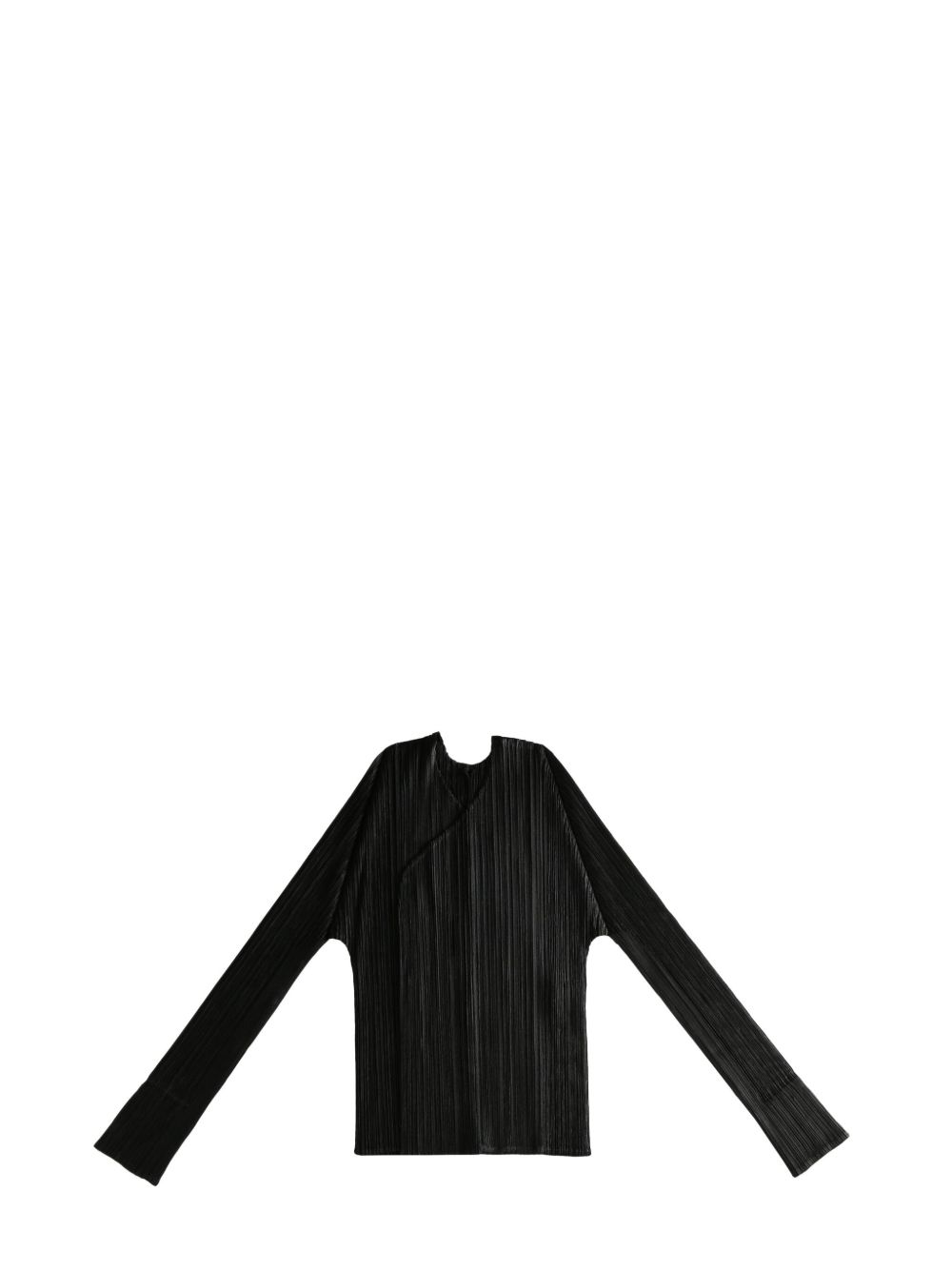 Pleats Please Issey Miyake plissé blouse - 黑色