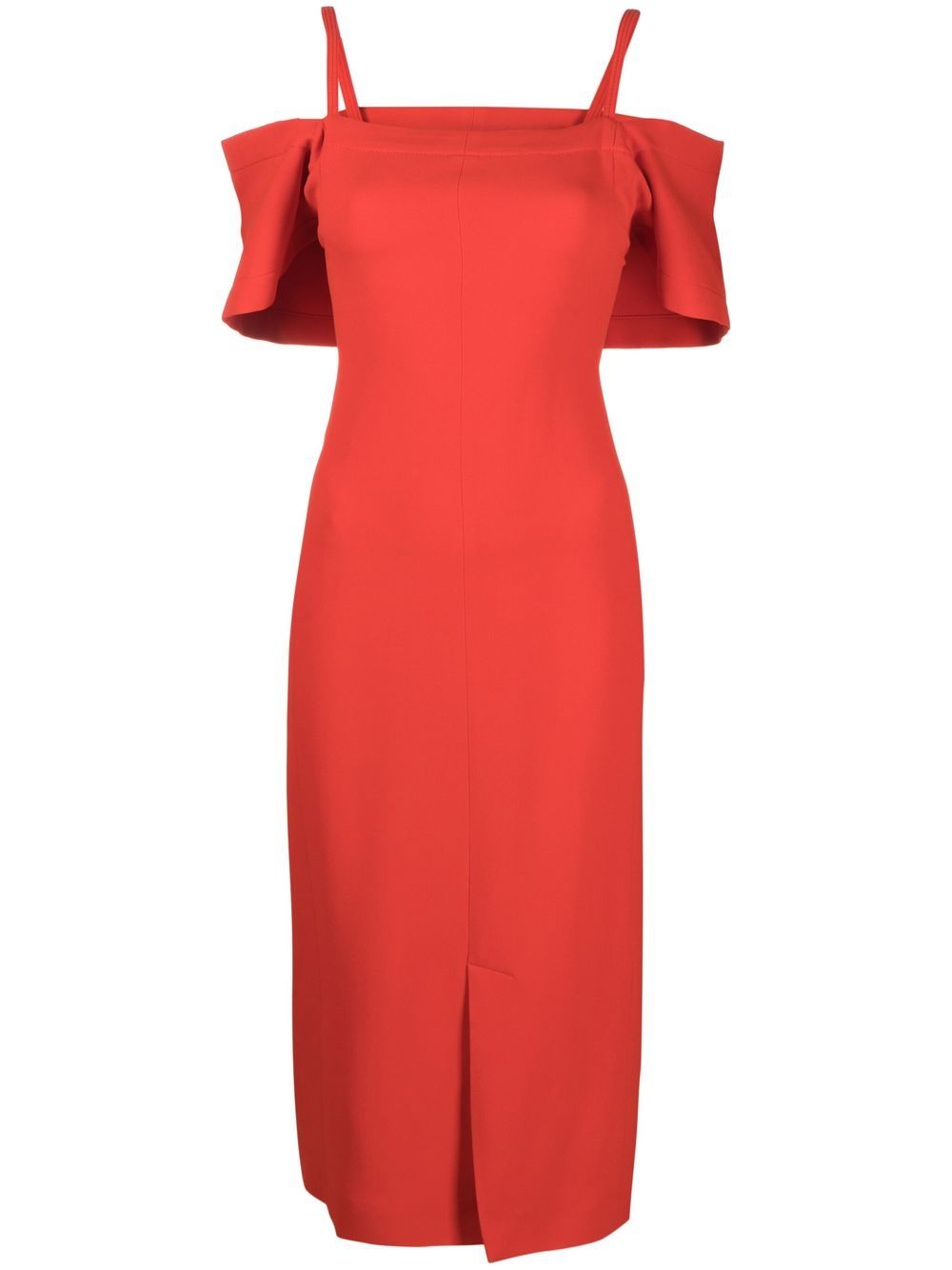 Victoria Beckham 露肩抹胸式中长连衣裙 - 红色