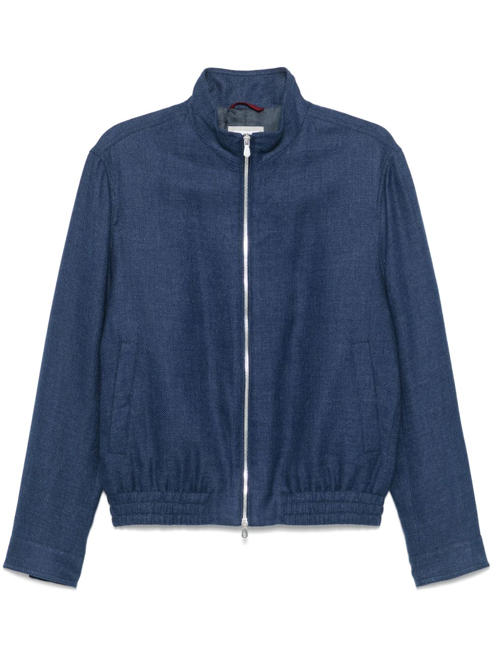 Brunello Cucinelli 斜纹布夹克 - 蓝色