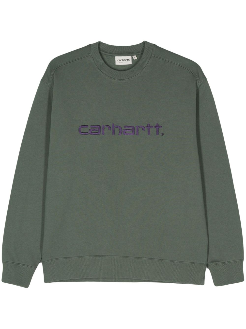 Carhartt WIP logo刺绣卫衣 - 绿色