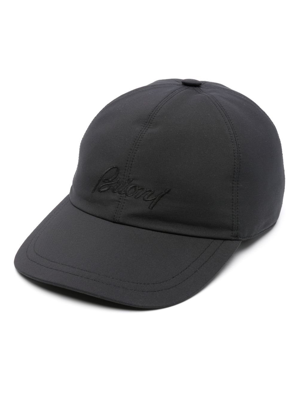 Brioni logo刺绣棒球帽 - 蓝色
