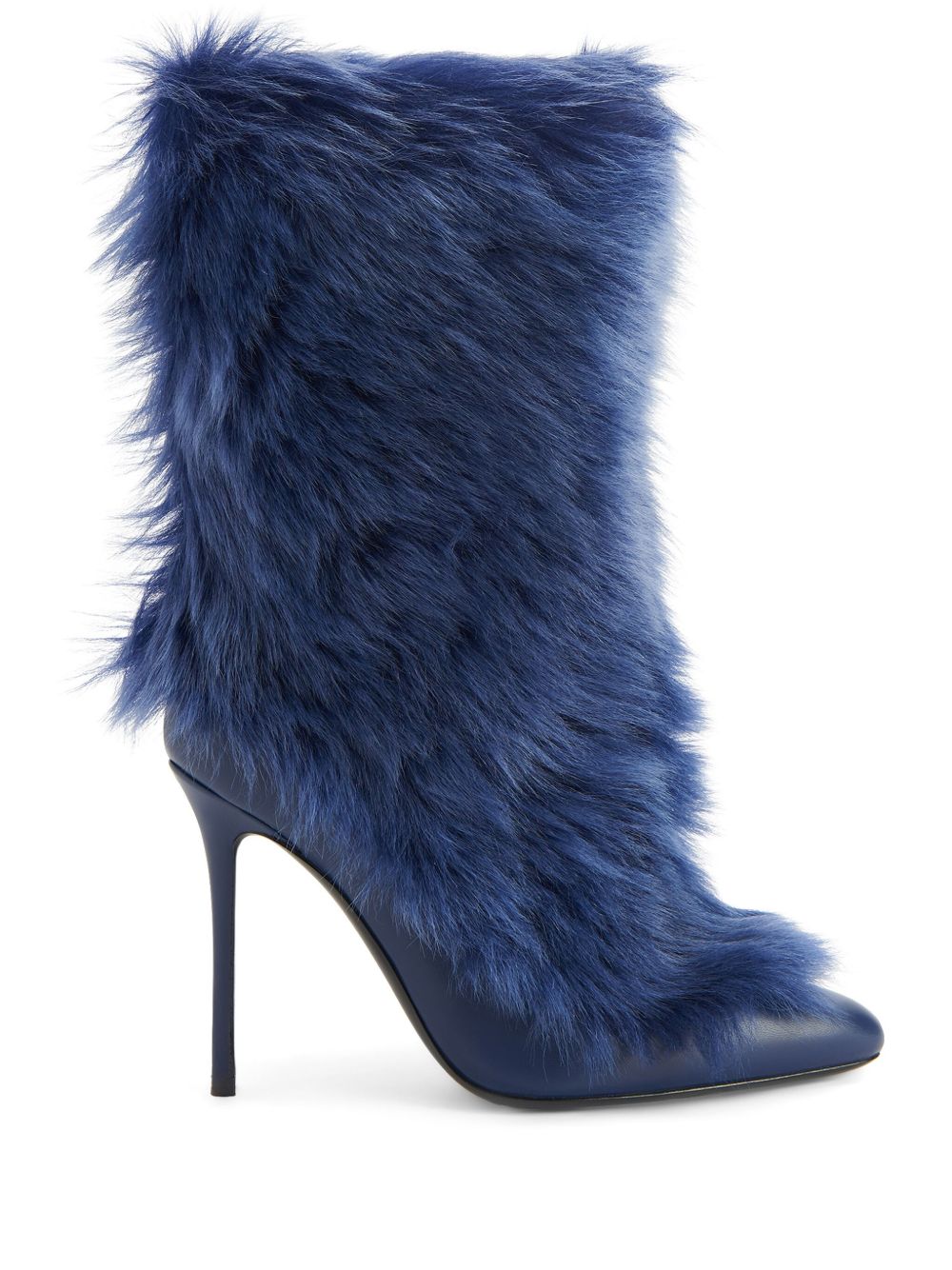 Giuseppe Zanotti Micole 皮毛一体短靴 - 蓝色
