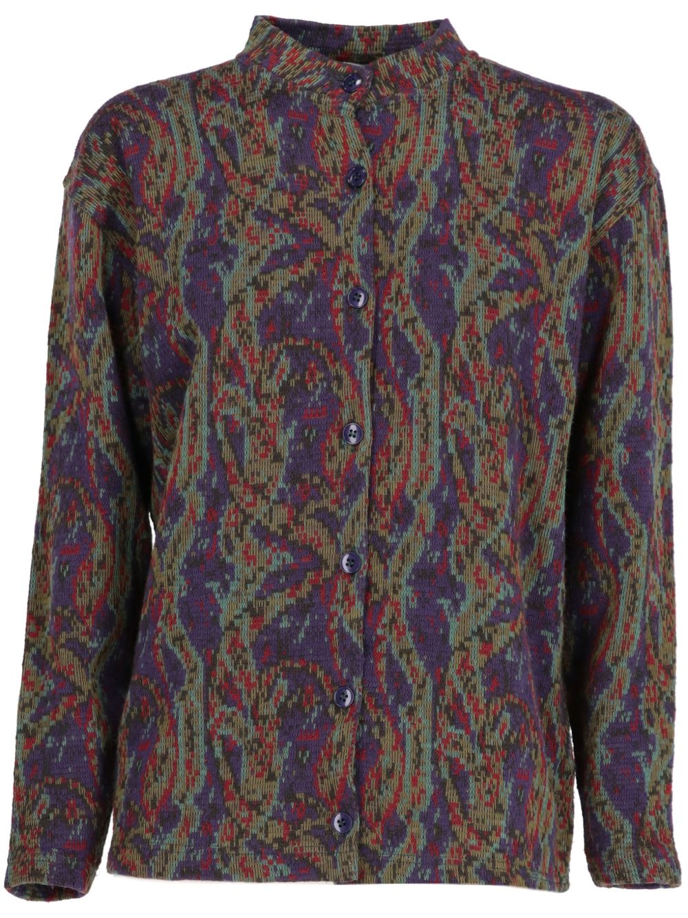 Missoni Pre-Owned 抽象印花开衫（1990年典藏款） - 紫色