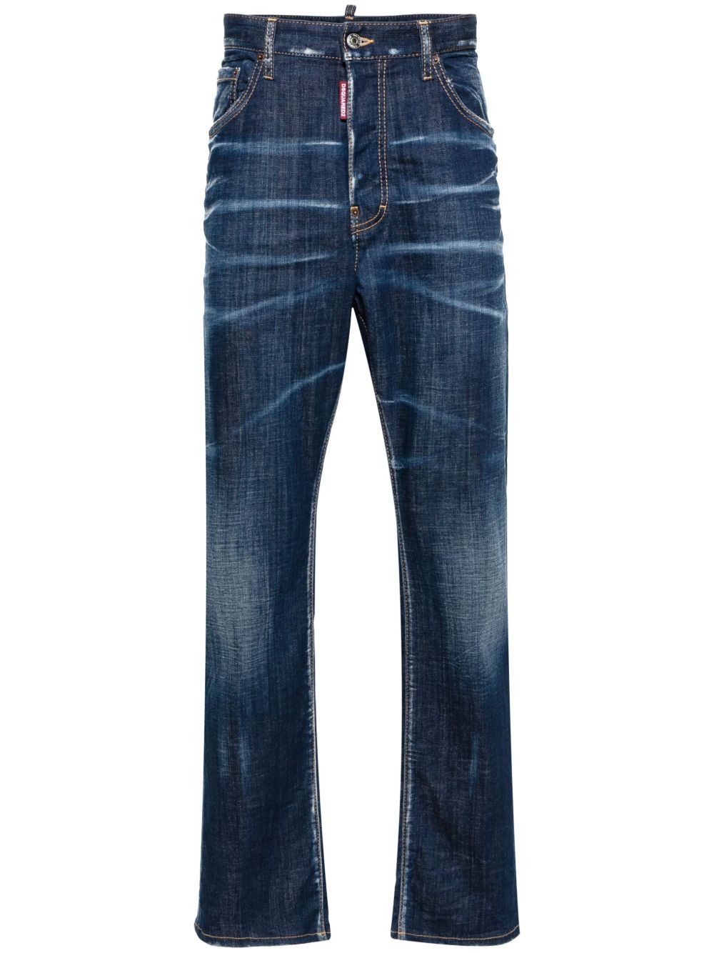 DSQUARED2 中腰紧身牛仔裤 - 蓝色
