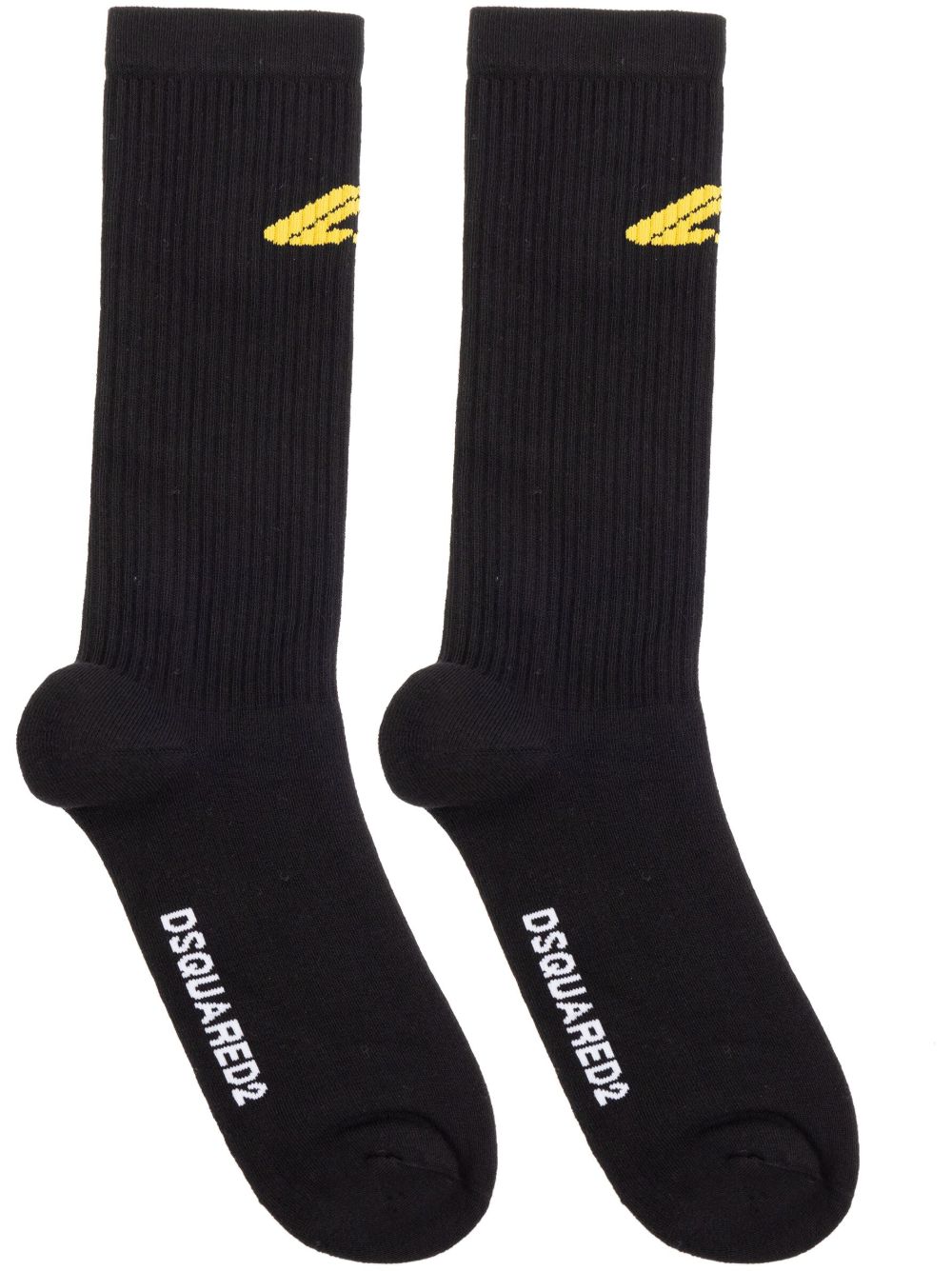 DSQUARED2 logo针织袜 - 黑色
