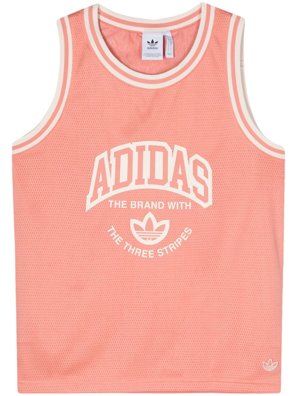 adidas logo印花坦克背心 - 粉色