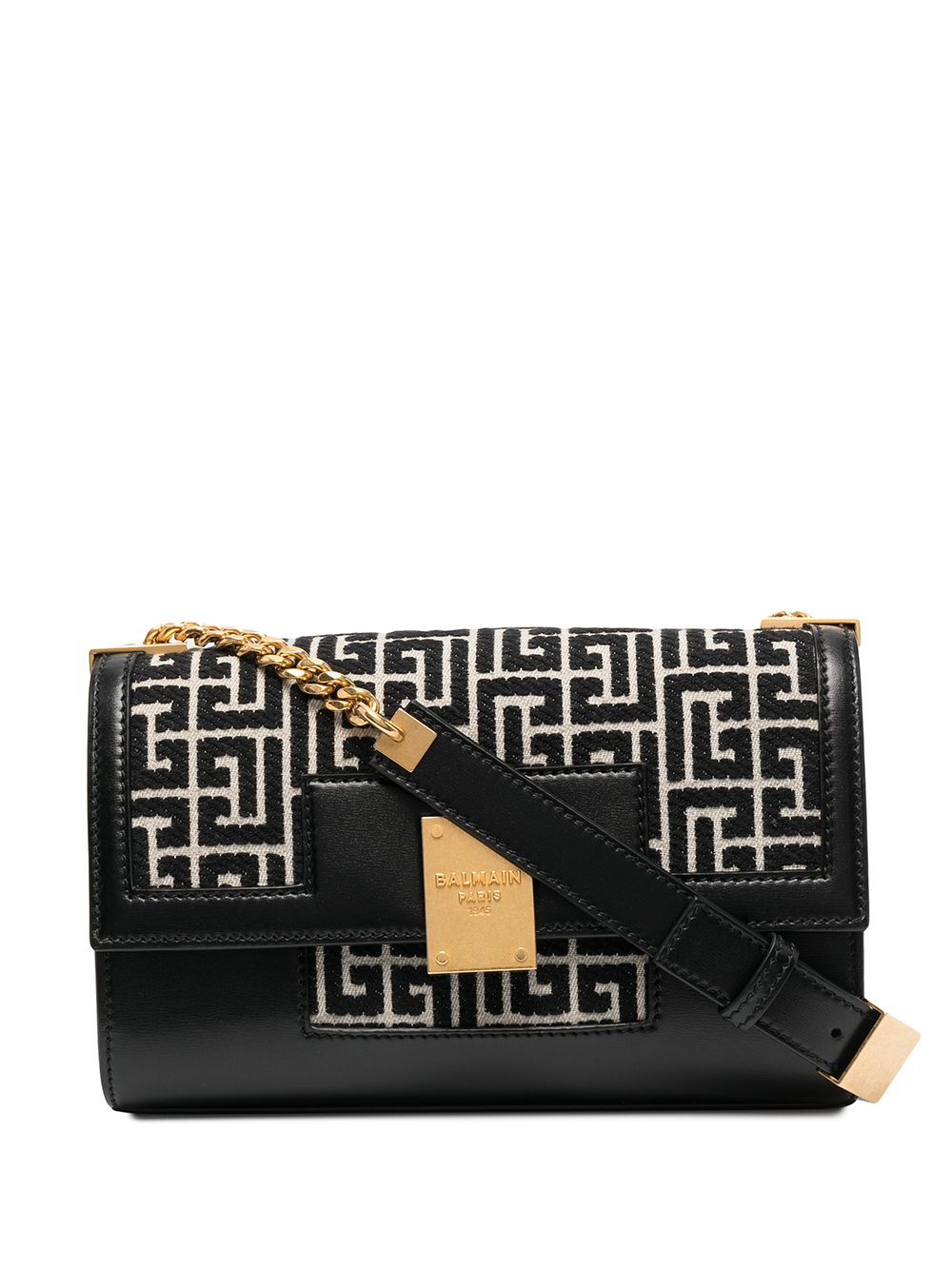 Balmain 巴尔曼 1945 中号单肩包 - 黑色