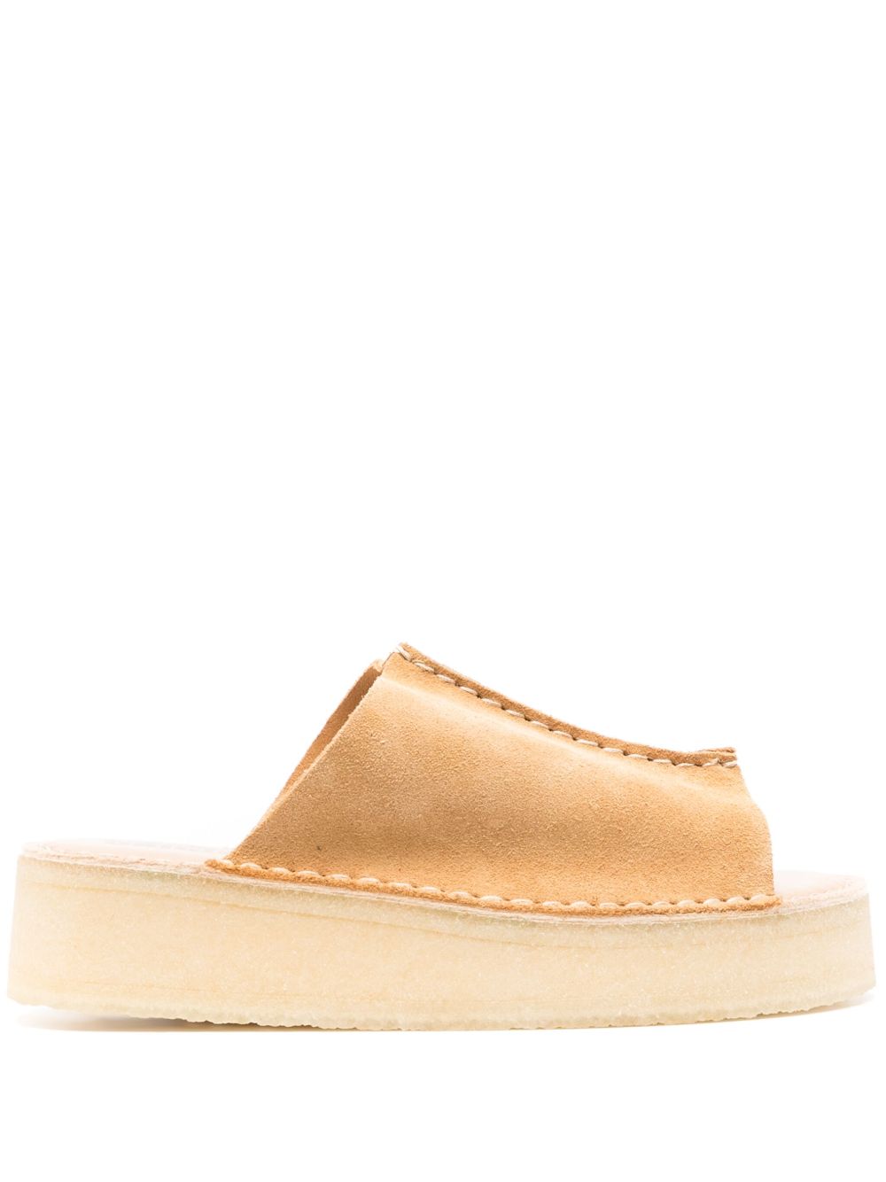 Clarks Originals 绒面皮坡跟拖鞋 - 中性色