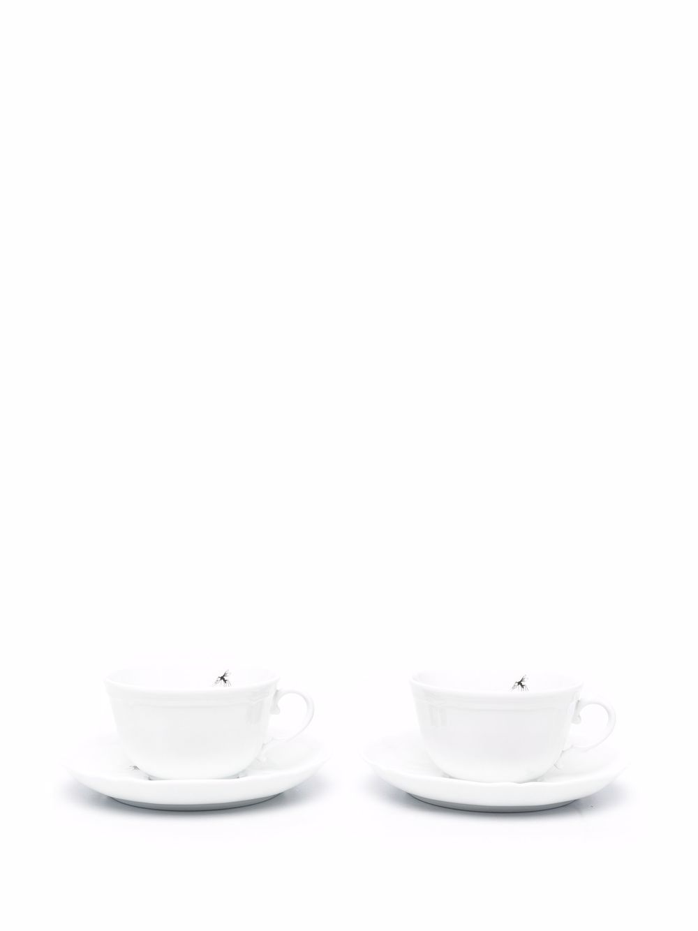 Off-White x Ginori 1735 logo印花茶杯套装 - 白色
