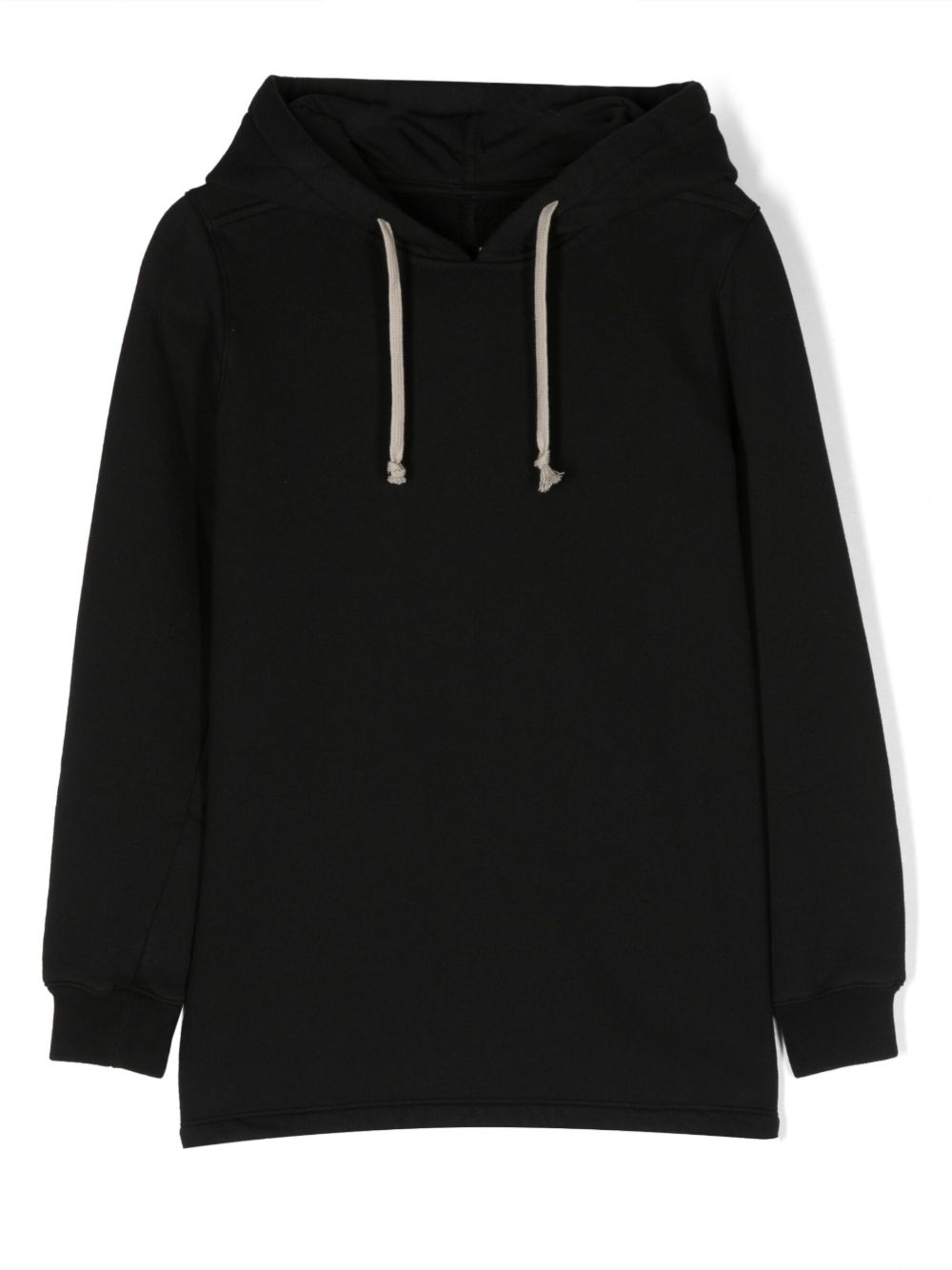 Rick Owens Kids 抽绳棉连帽衫 - 黑色