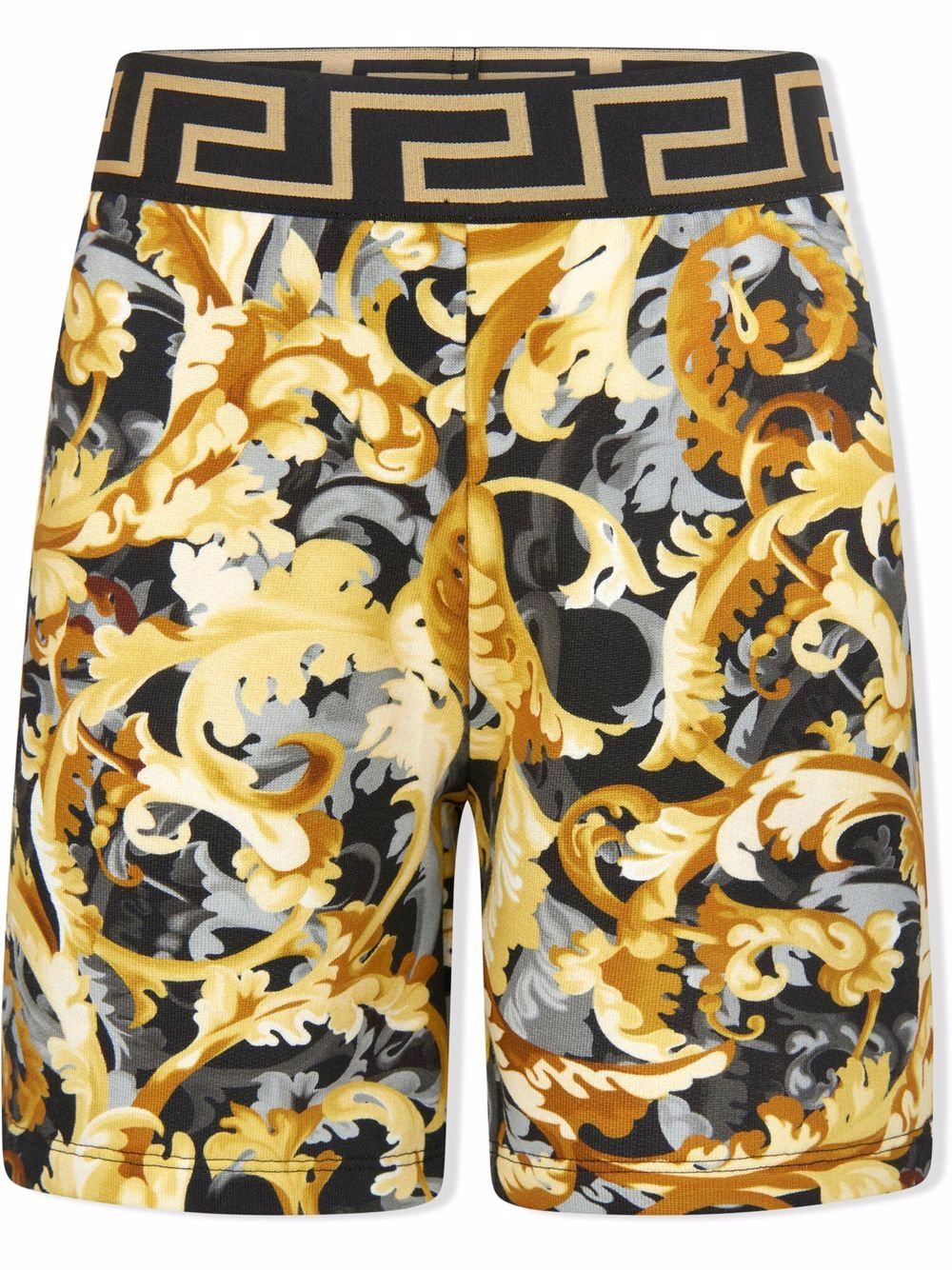 Versace Kids Baroccoflage 印花短裤 - 黄色