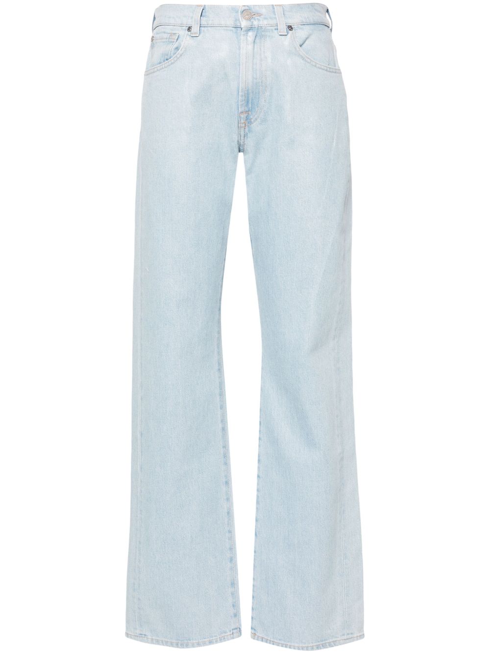 7 For All Mankind Tess 高腰直筒牛仔裤 - 蓝色