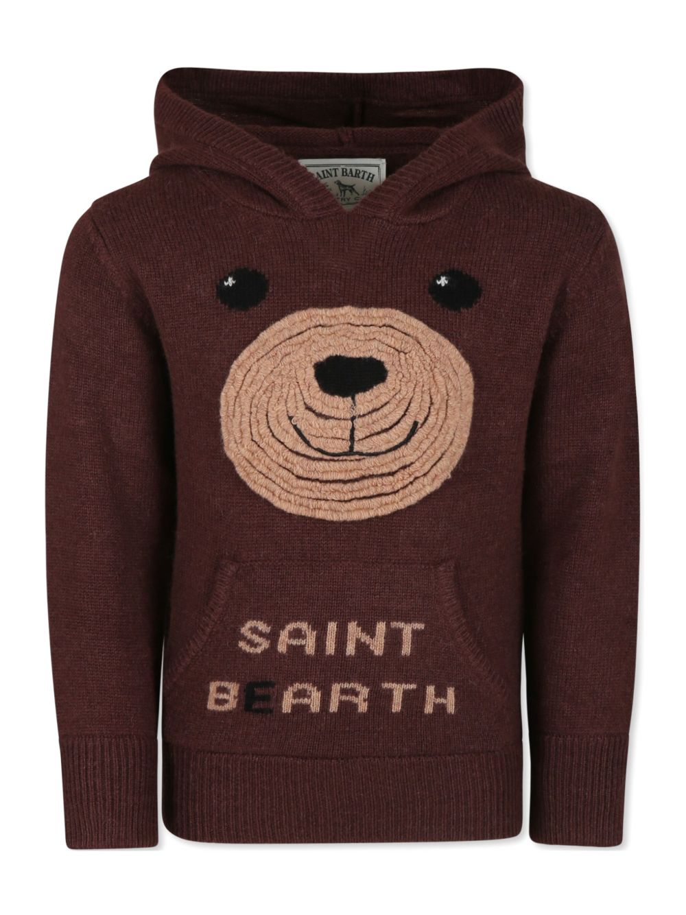 MC2 Saint Barth Kids 小熊图案连帽衫 - 褐色