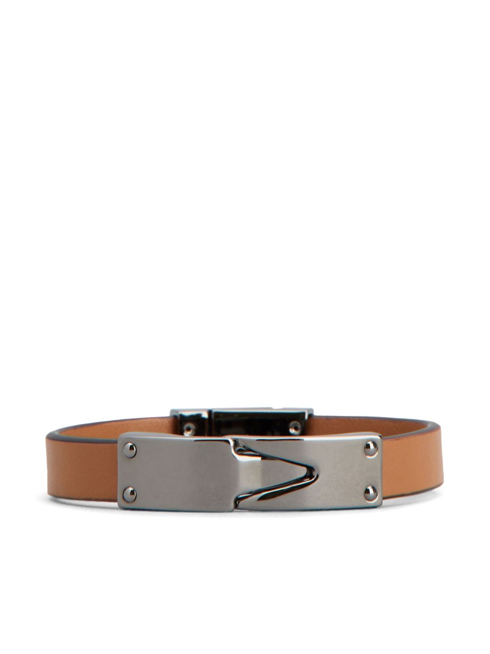 Tod's Greca 皮质手链 - 褐色